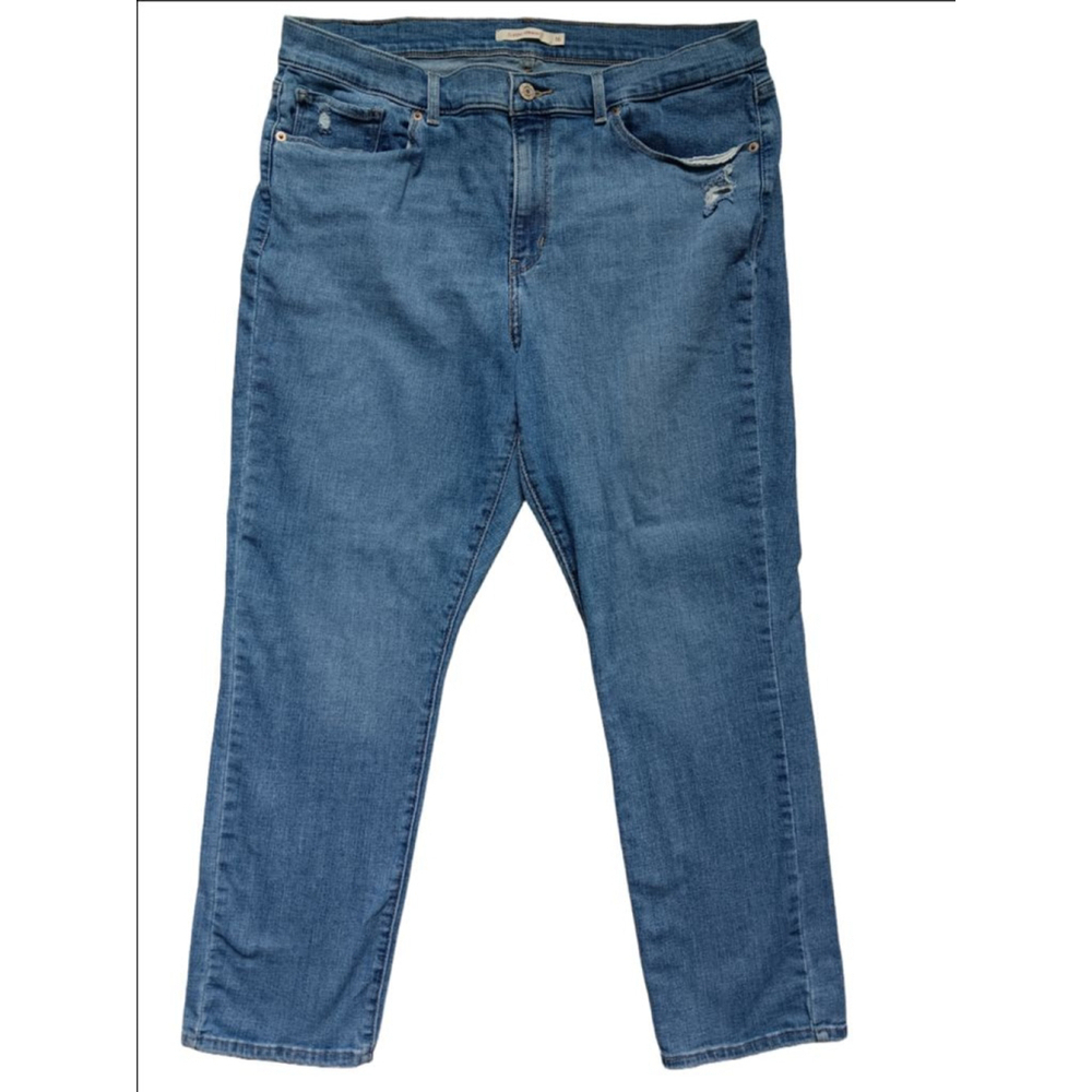 Women's Levi's Classic Straight Jeans Size 16 Blue Denim
